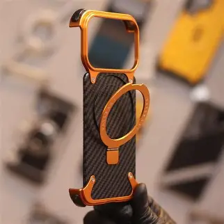 Premium Carbon Fiber Metal Case for iPhone 17 Pro Max