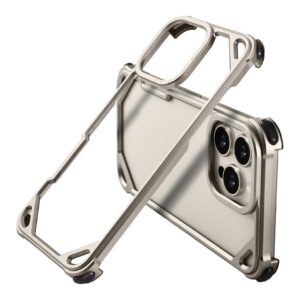 Luxury Metal Frame Silver Case for iPhone 17 Pro