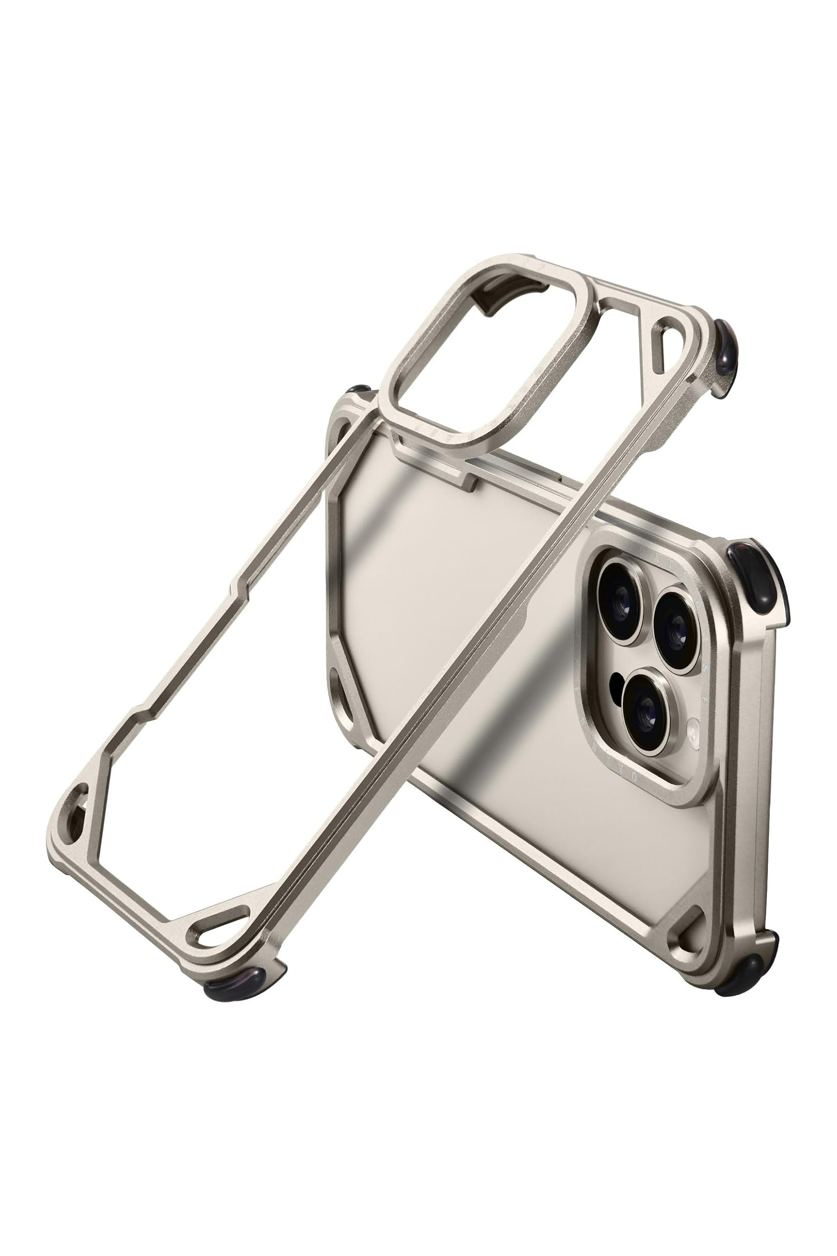 Luxury Metal Frame Silver Case for iPhone 17 Pro Max