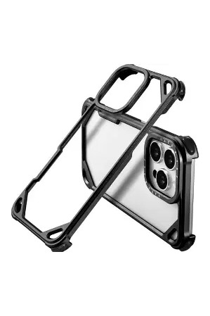 Luxury Metal Frame Black Case for iPhone 17 Pro